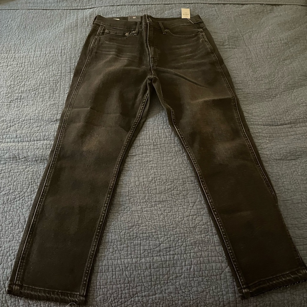 Gap black ankle slim denim never worn